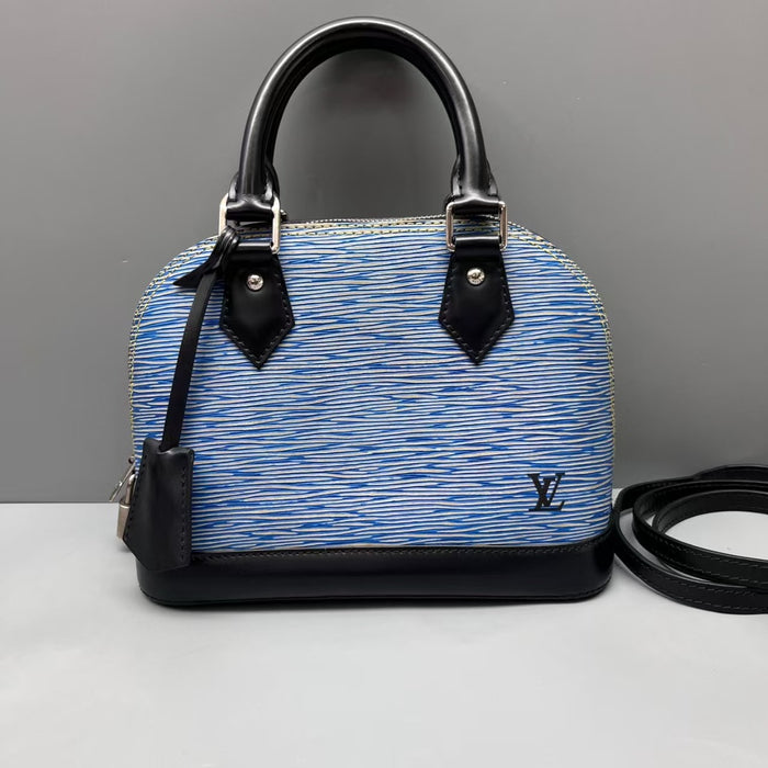 Louis Vuitton Alma BB Blue Wave Epi Leather Limited Mini Shell Bag With Strap - photo 1 of 8